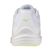 Mizuno Lightning Star White/Aqua Gray/Ambrosia Junior Netball Trainers