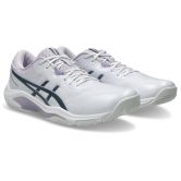 ASICS Shield FF 2 White / Raw Indigo Netball Trainers