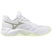 Mizuno Momentum Pro White/Aqua Gray/Ambrosia Netball Trainers