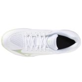 Mizuno Lightning Star White/Aqua Gray/Ambrosia Junior Netball Trainers