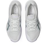 ASICS Powerbreak White / Foggy Teal Junior Netball Trainers