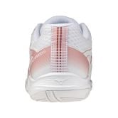 Mizuno Cyclone Speed 5 White/Rose Elegance/Lava Falls Netball Trainers