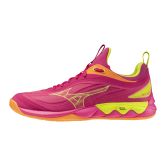 Mizuno Neo Luminous 3 Pink Tetra/Fortune Yellow Netball Trainers