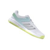 Adidas Netcourt K Junior White / Silver Metallic / Frozen Lemon Netball Trainers