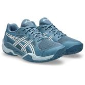 ASICS Powerbreak Saba Blue / White Junior Netball Trainers