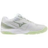 Mizuno Cyclone Speed 5 White/Aqua Gray/Ambrosia Netball Trainers