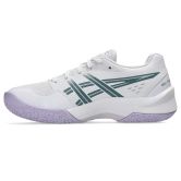 ASICS Powerbreak White / Foggy Teal Junior Netball Trainers