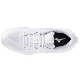 Mizuno Momentum Pro White/Aqua Gray/Ambrosia Netball Trainers
