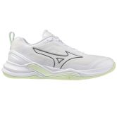 Mizuno Wave Stealth Elite White/Aqua Gray Netball Trainers