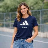 Adidas Women's Netball Logo Tee | Navy