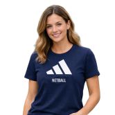 Adidas Women's Netball Logo Tee | Navy / White