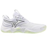 Mizuno Momentum Elite White/Balsam Green/Ambrosia Netball Trainers