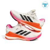Adidas Netcourt Elite White / Lucid Pink / Carbon Netball Trainers