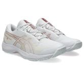 ASICS Academy 10 White / Morganite Netball Trainers