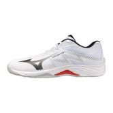 Mizuno Lightning Star Z7 White/Black/Fiery Red Junior Netball Trainers