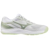 Mizuno Cyclone Speed 5 White/Aqua Gray/Ambrosia Netball Trainers