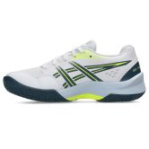 ASICS Powerbreak White / Raw Indigo Junior Netball Trainers