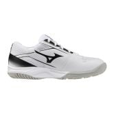 Mizuno Stealth Star 3 Junior White/Black/Fiery Red Netball Trainers