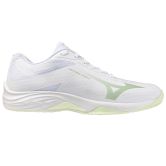 Mizuno Lightning Star White/Aqua Gray/Ambrosia Junior Netball Trainers