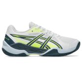 ASICS Powerbreak White / Raw Indigo Junior Netball Trainers