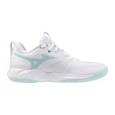 Mizuno Momentum Pro White/Blue Tint Netball Trainers