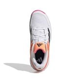 Adidas Netcourt K Junior White / Lucid Pink / Carbon Netball Trainers