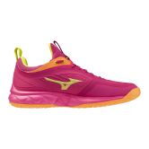 Mizuno Neo Luminous 3 Pink Tetra/Fortune Yellow Netball Trainers