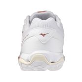 Mizuno Phantom 3 White/Rose Elegance/Lava Falls Netball Trainers