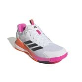 Adidas Netcourt Elite White / Lucid Pink / Carbon Netball Trainers