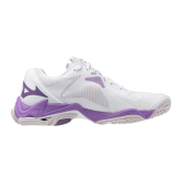 Mizuno Lightning Z8 White/Patrician Purple/Quince Netball Trainers