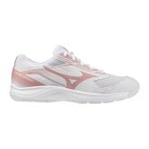 Mizuno Cyclone Speed 5 White/Rose Elegance/Lava Falls Netball Trainers