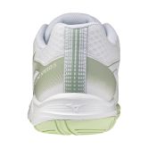 Mizuno Cyclone Speed 5 White/Aqua Gray/Ambrosia Netball Trainers