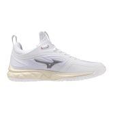 Mizuno Luminous 3 White/Rose Elegance/Lava Falls Netball Trainers
