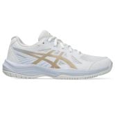 ASICS Upcourt White / Champagne Junior Netball Trainers