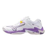 Mizuno Lightning Z8 White/Patrician Purple/Quince Netball Trainers