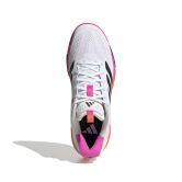 Adidas Netcourt Elite White / Lucid Pink / Carbon Netball Trainers