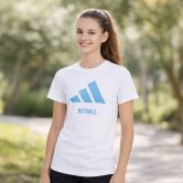 Adidas Women's Netball Logo Tee | White