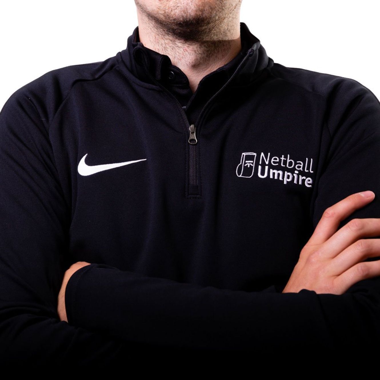 Nike Men's Black Umpire Drill Top Netball UK