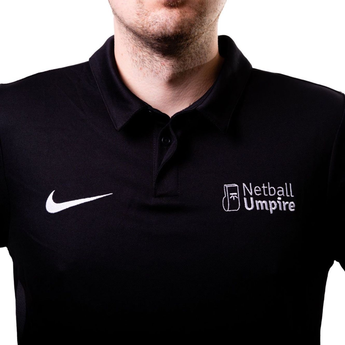 Nike Men's Black Umpire Polo Netball UK