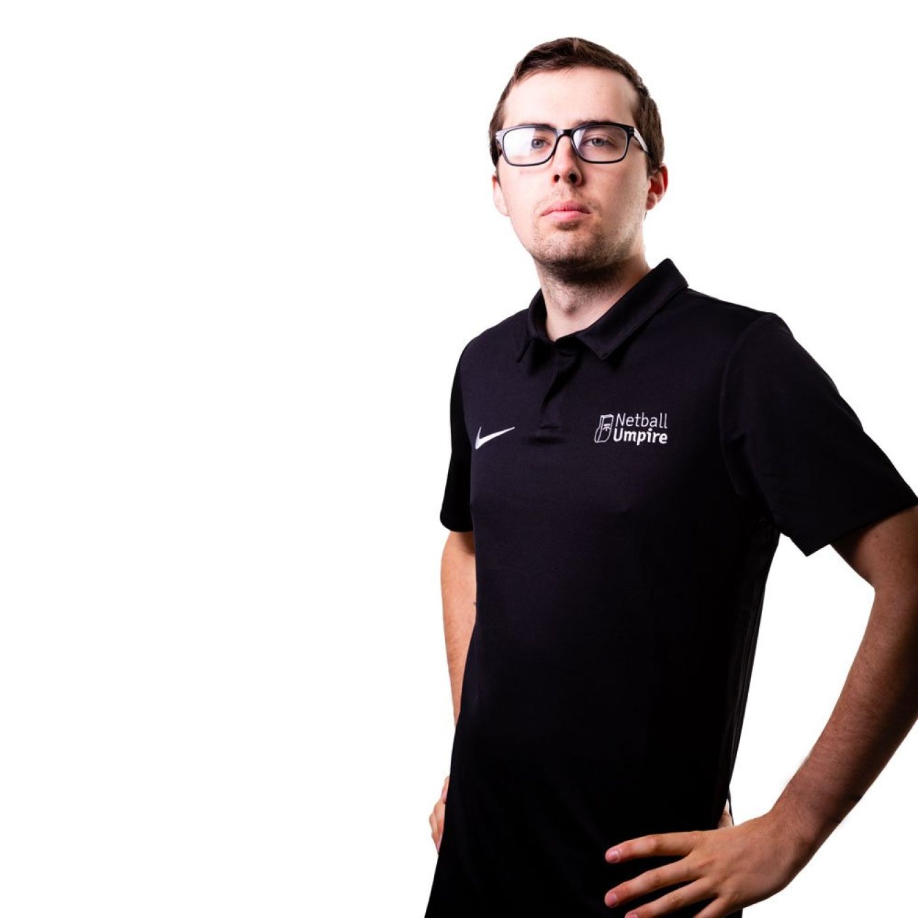 Nike Men's Black Umpire Polo Netball UK