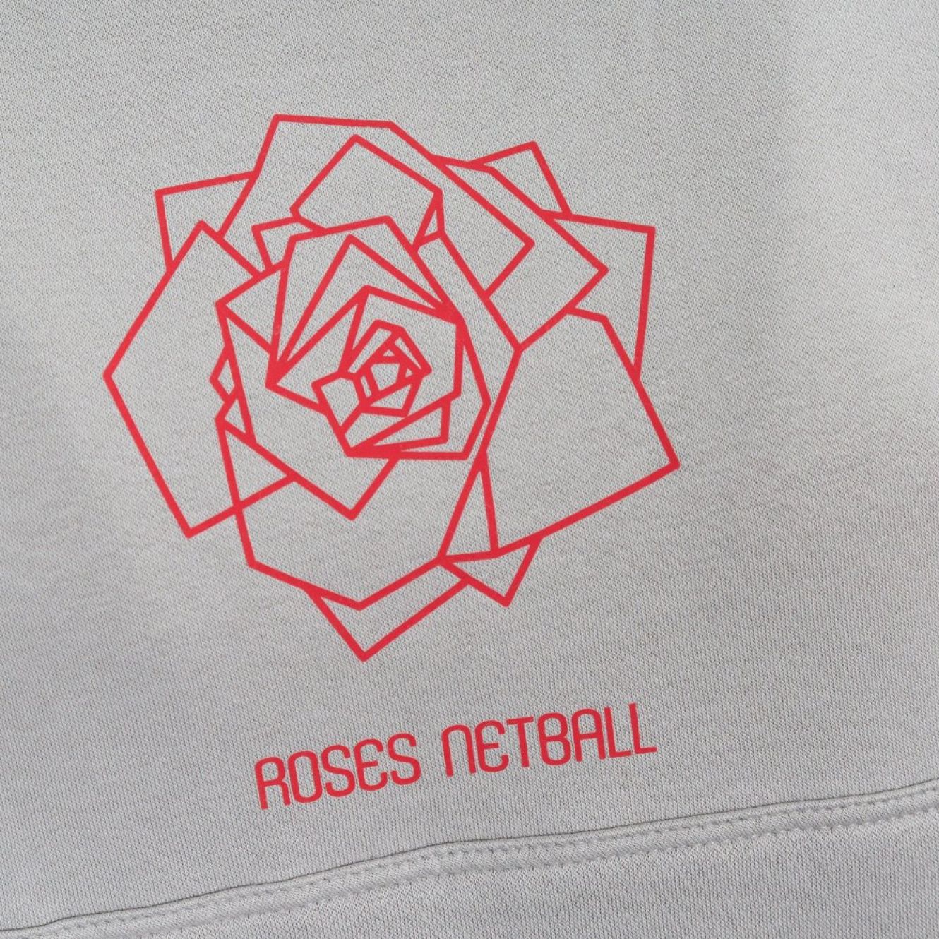 England Roses Netball Oversized Hoodie – Cool Grey