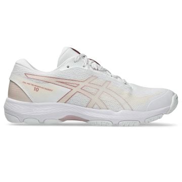ASICS Academy 10 White / Morganite Netball Trainers