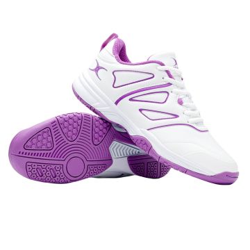 Gilbert Volt White/Purple Junior Netball Trainers