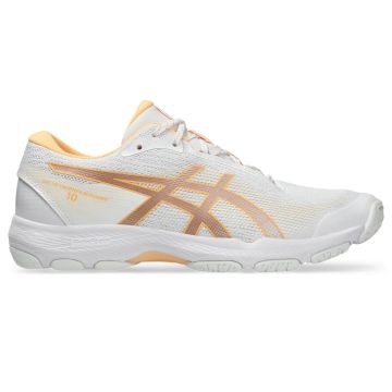 ASICS Academy 10 White / Rose Gold Netball Trainers