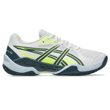 ASICS Powerbreak White / Raw Indigo Junior Netball Trainers