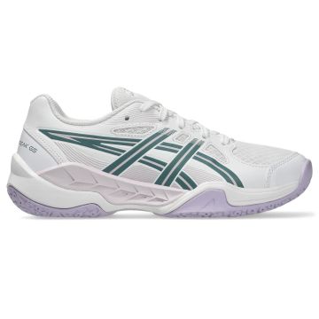 ASICS Powerbreak White / Foggy Teal Junior Netball Trainers