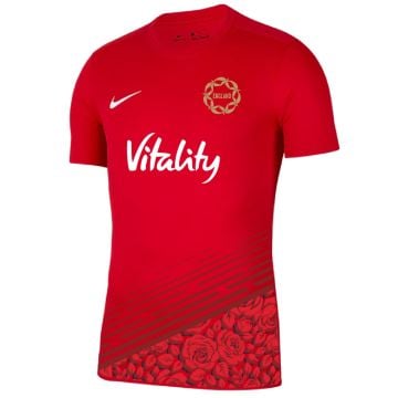 England Roses Short Sleeve Training Shirt Red | Mens