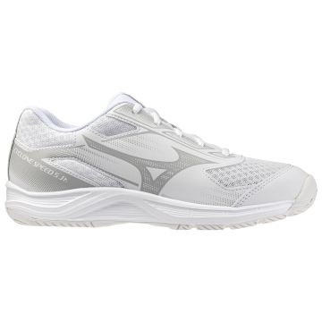 Mizuno Cyclone Speed 5 Junior White/Harbour Mist Falls Netball Trainers