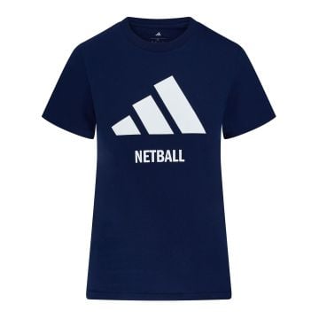 Adidas Women's Netball Logo Tee | Navy